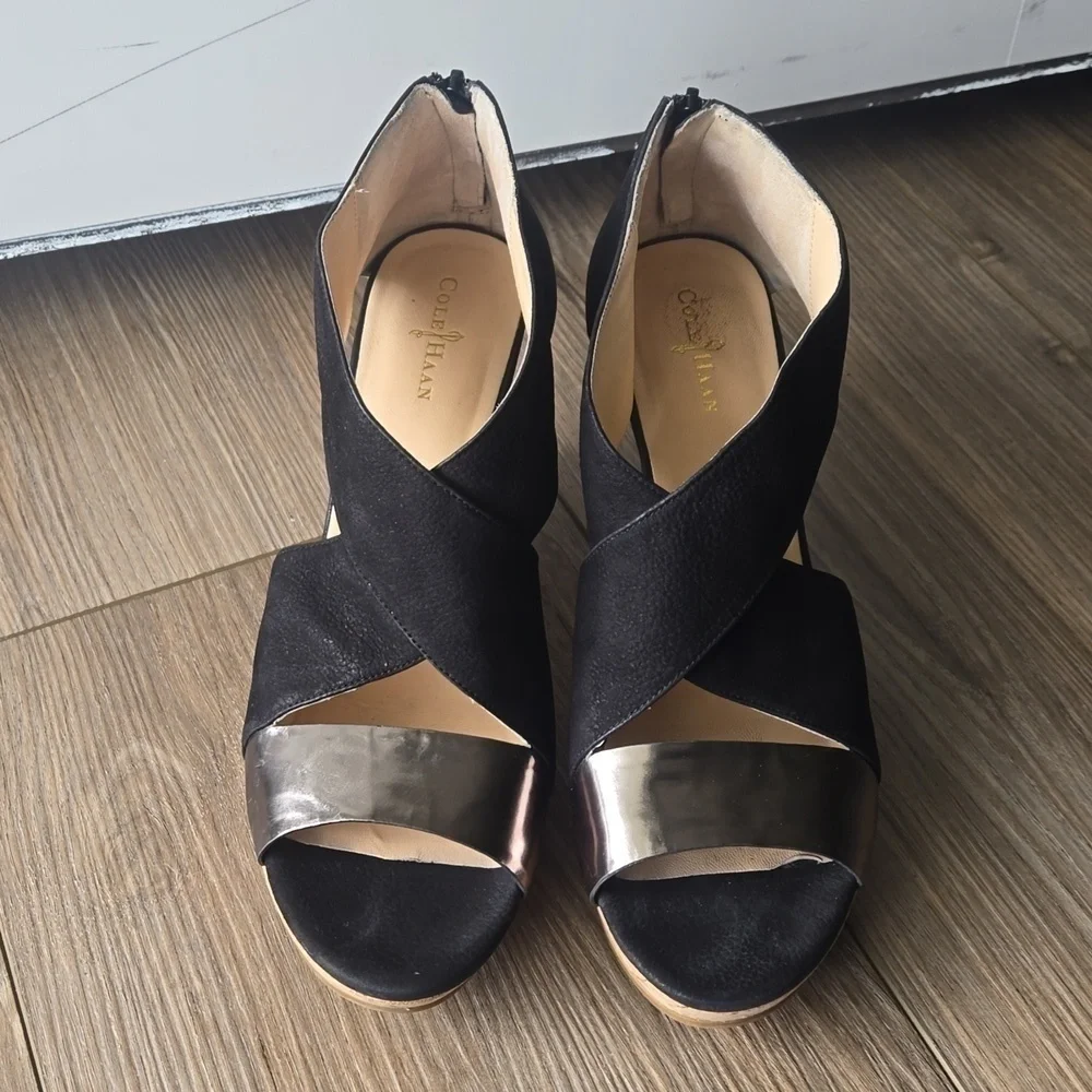 Cole Haan Irving Cork Wedge Open Toe Sandal